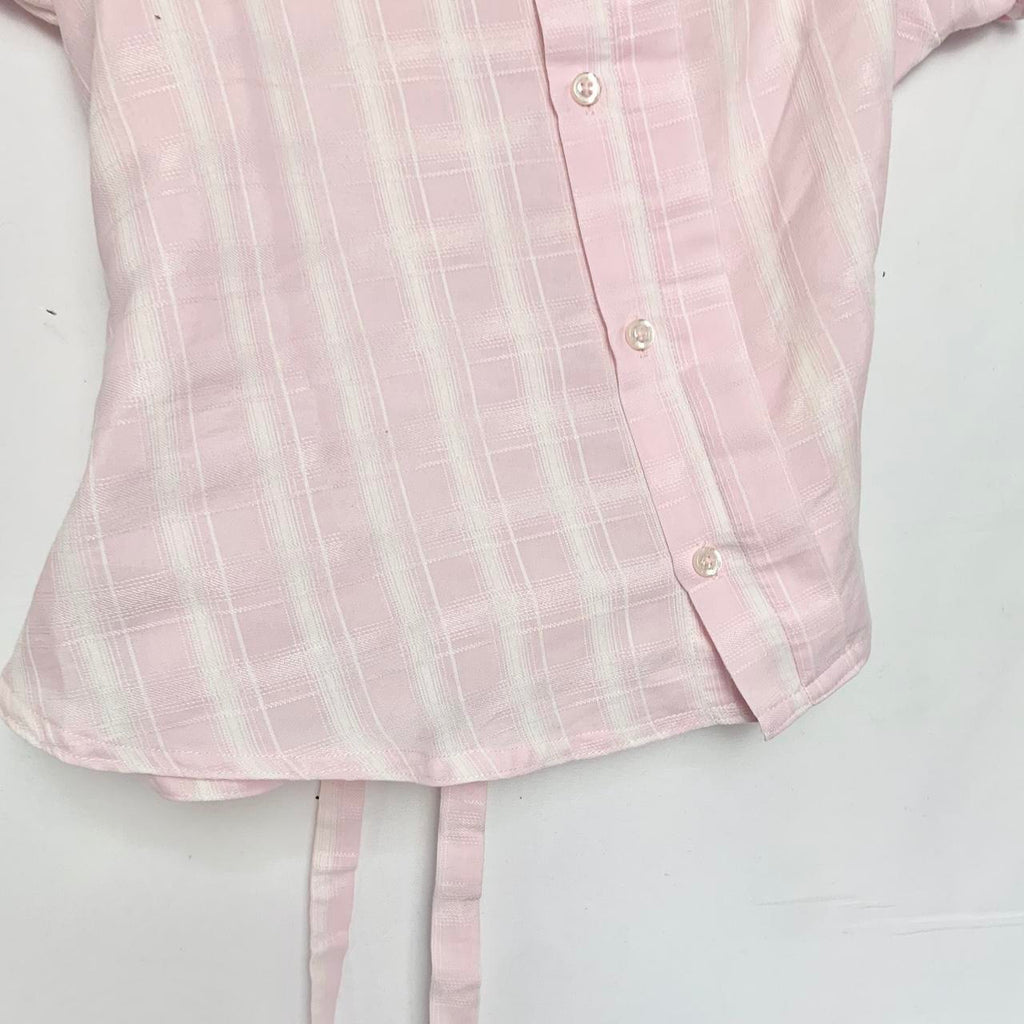 Plaid asymmetric shirt