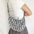 Checkered Crescent Bag