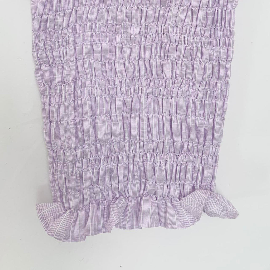 Checkered Ruched Cami Top