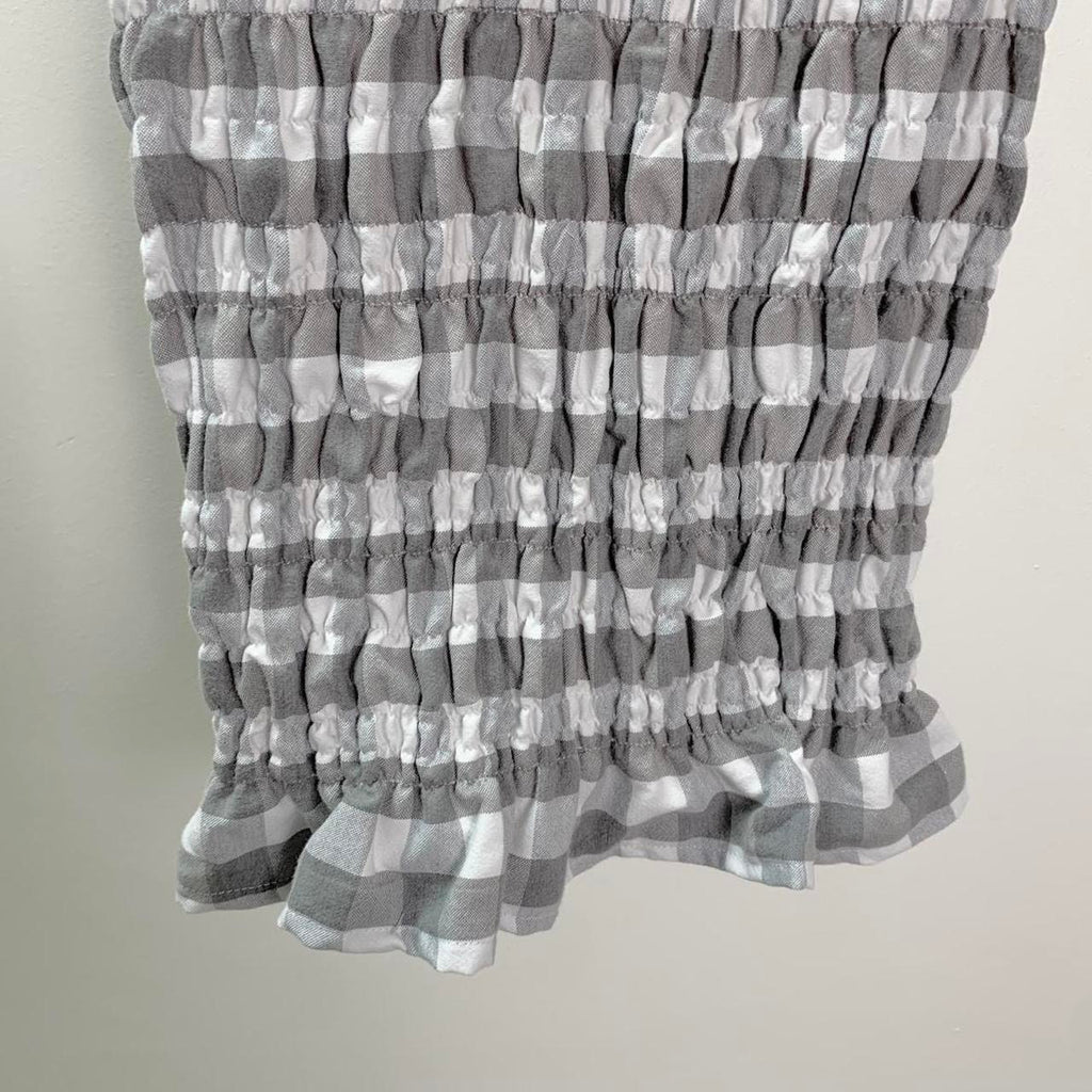 Checkered Ruched Tank Top