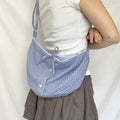 Plaid Crescent bag