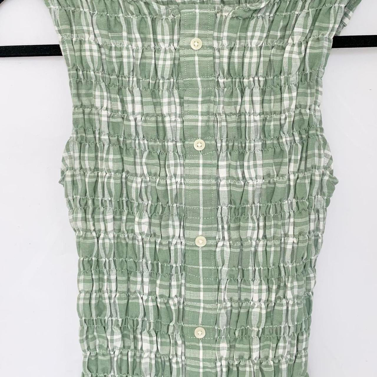 Plaid Ruched Tank Top