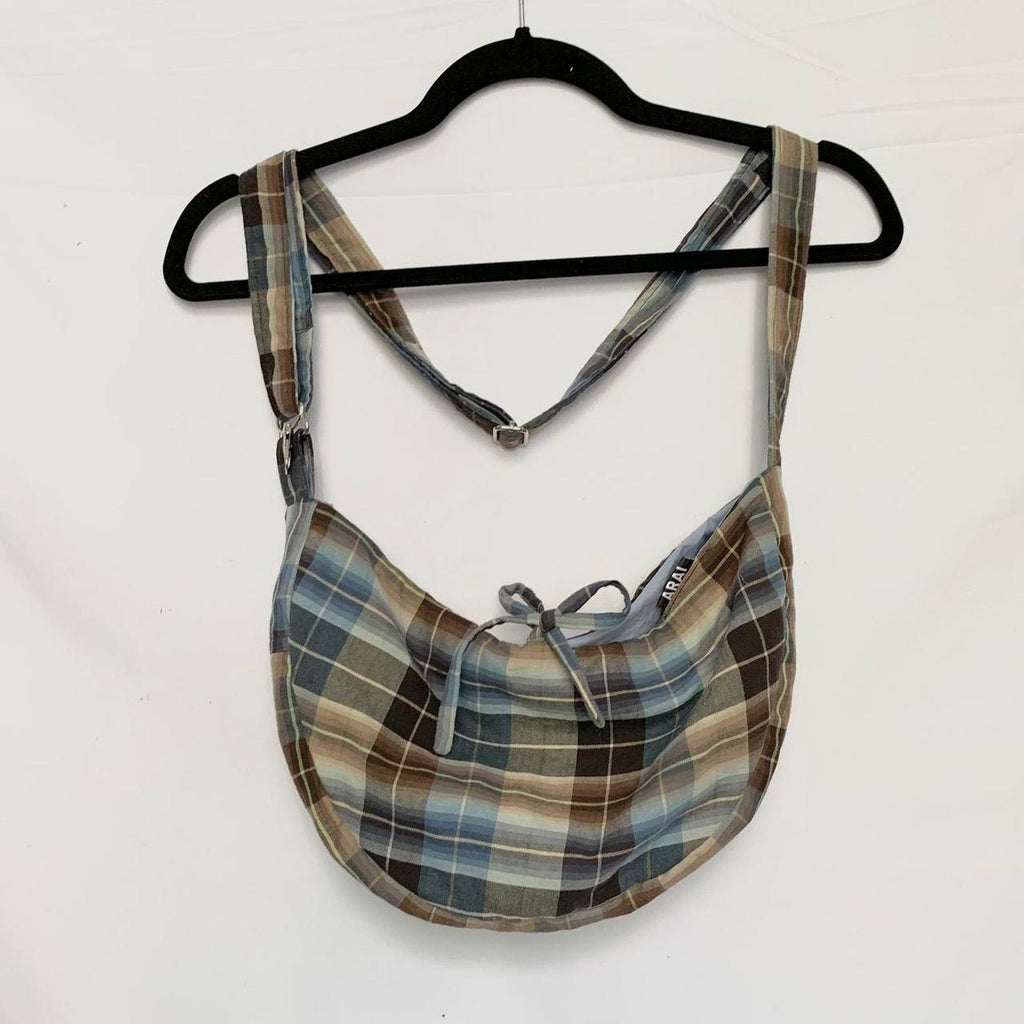 Plaid Crescent Bag