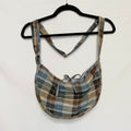 Plaid Crescent Bag