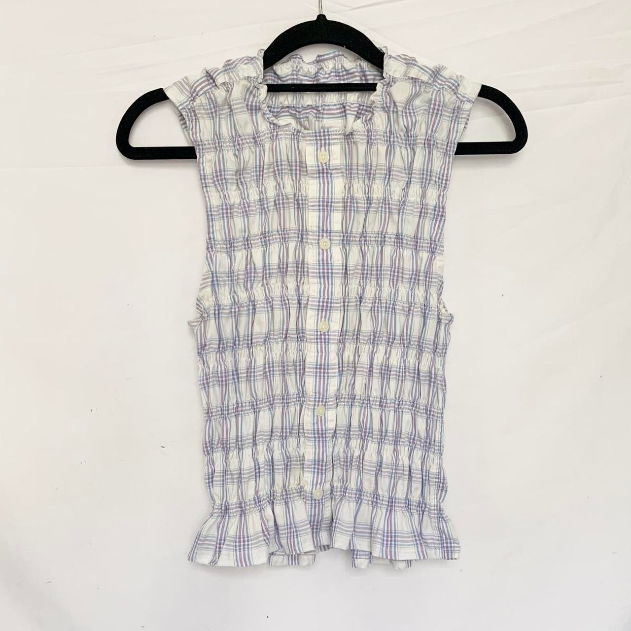 Plaid Ruched Tank Top