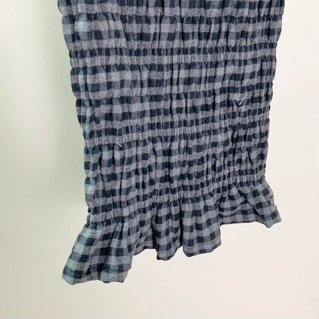 Checkered Ruched Tank Top