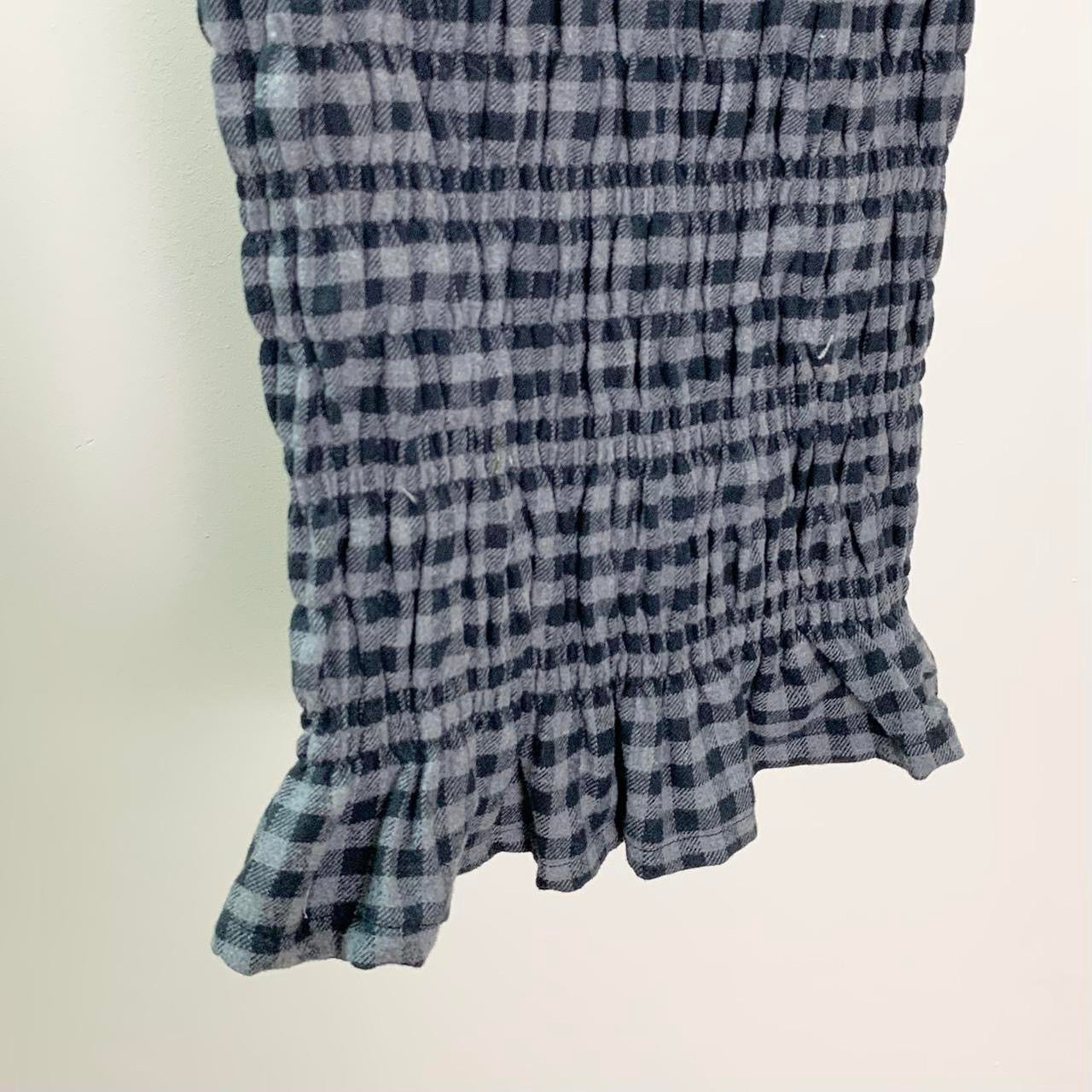 Checkered Ruched Tank Top