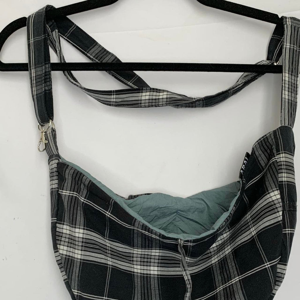 Plaid Crescent Bag