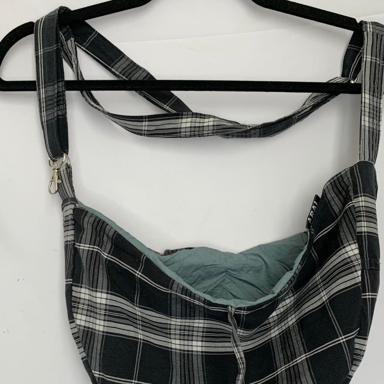 Plaid Crescent Bag