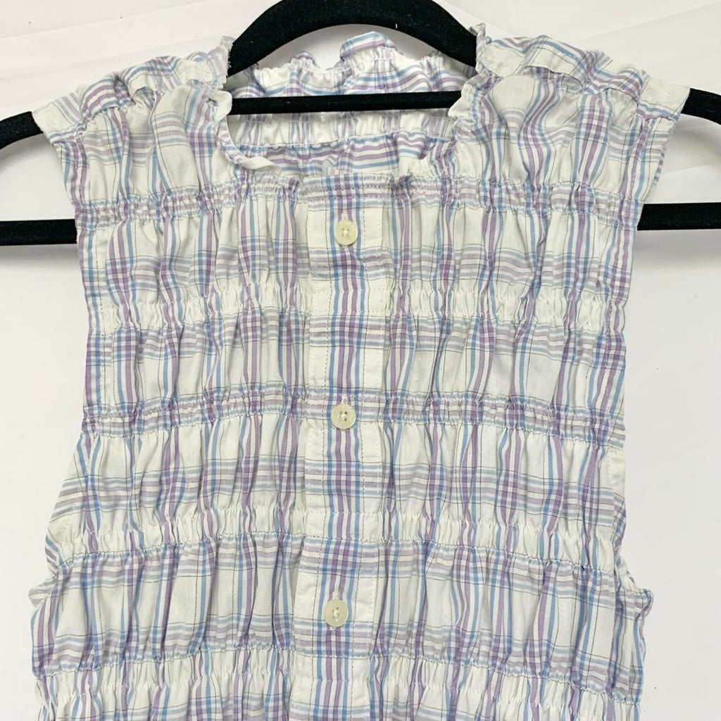 Plaid Ruched Tank Top