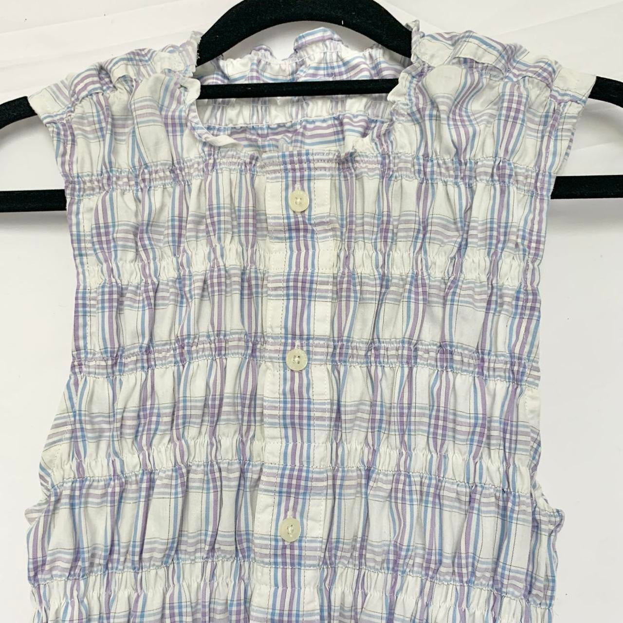 Plaid Ruched Tank Top