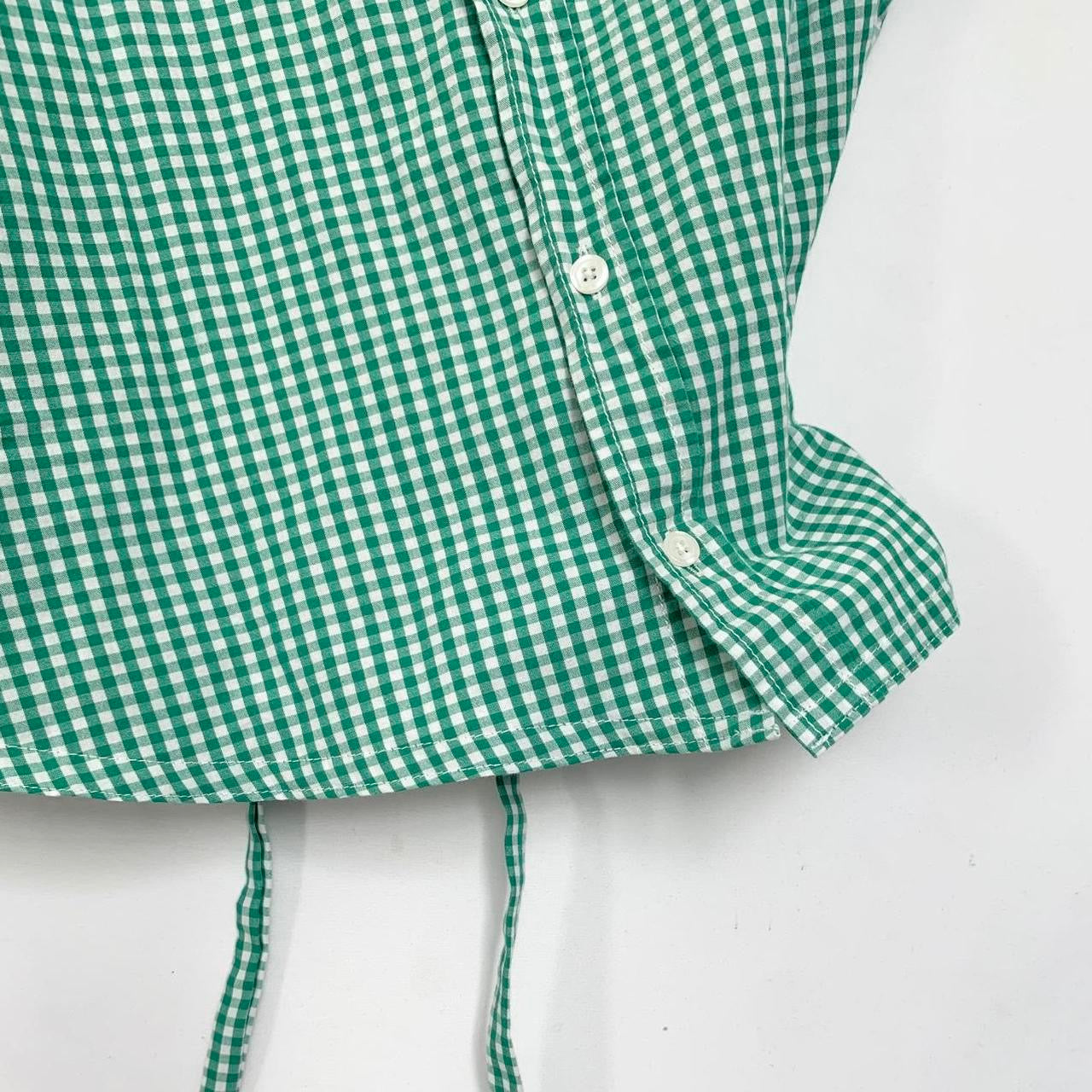 Plaid asymmetric shirt