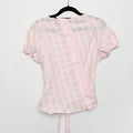Plaid asymmetric shirt