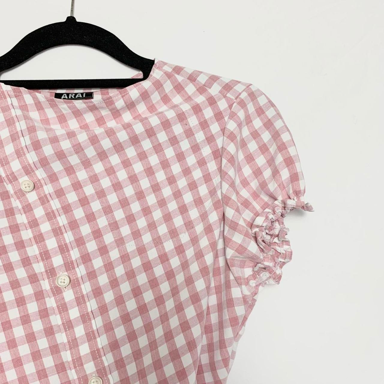 Checkered asymmetric shirt