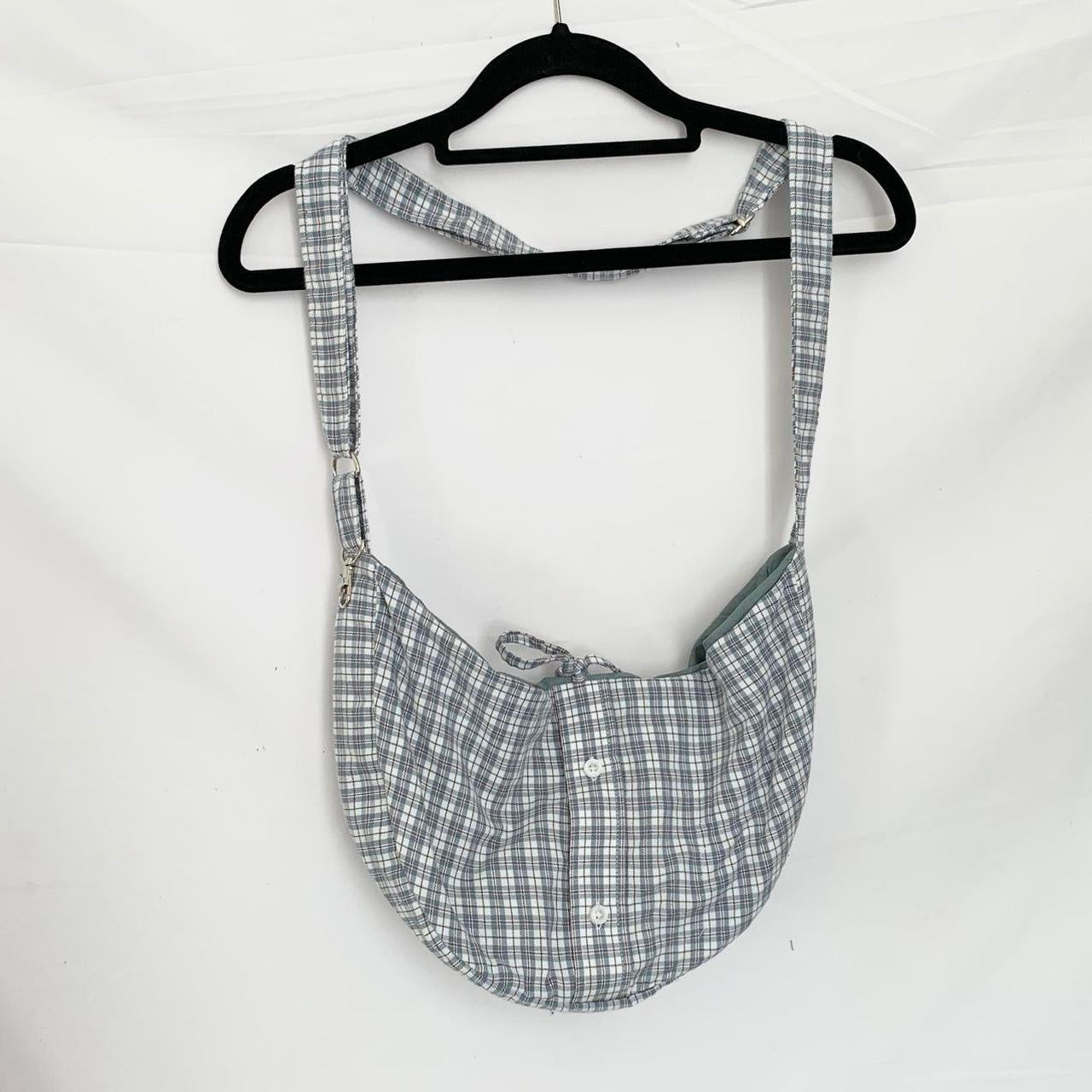 Plaid Crescent Bag