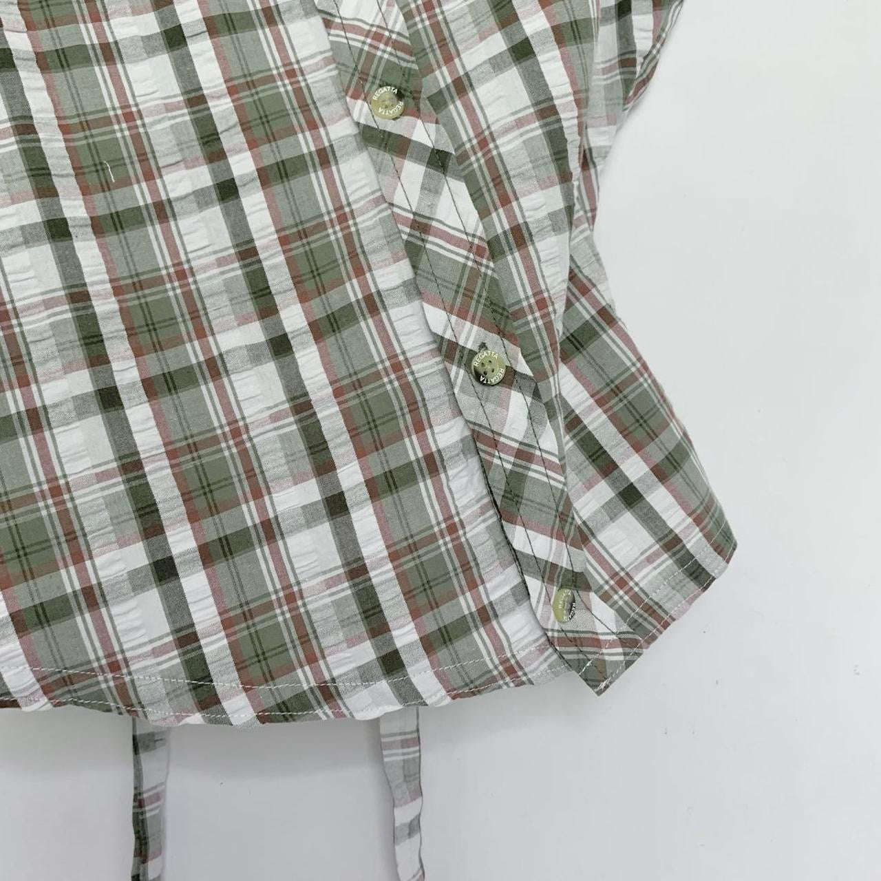 Plaid asymmetric shirt