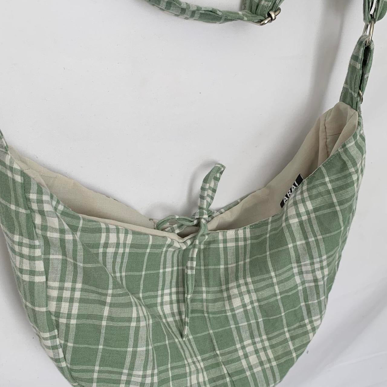 Plaid Crescent Bag