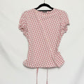 Checkered asymmetric shirt