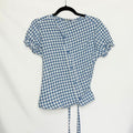 Plaid asymmetric shirt