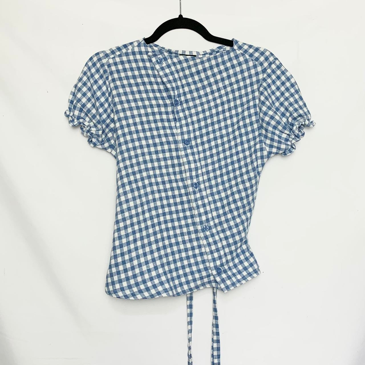 Plaid asymmetric shirt