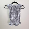 Plaid ruched tank top
