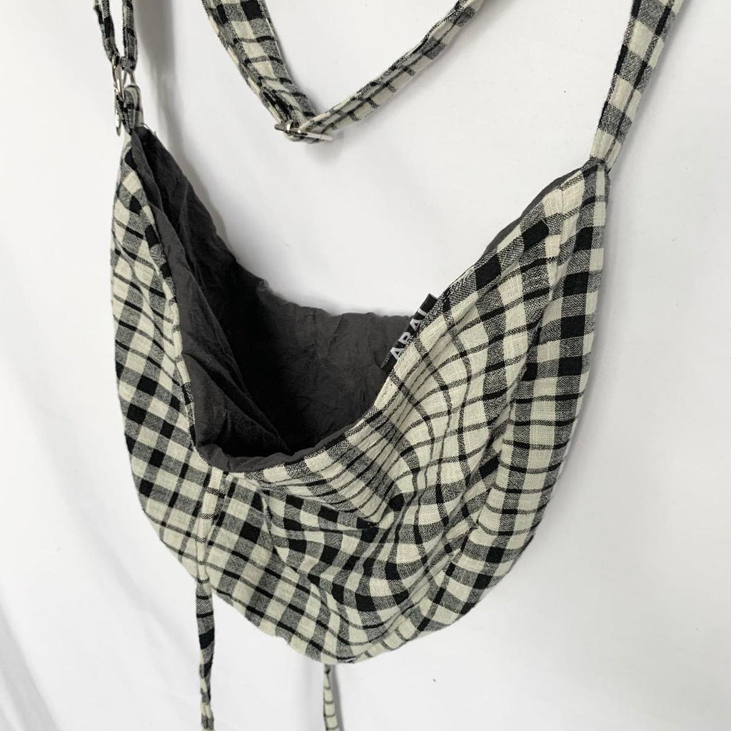Checkered Crescent Bag