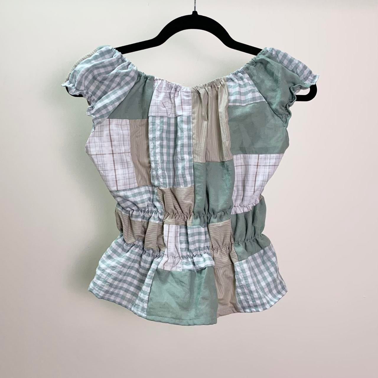 Patchwork Milkmaid Top