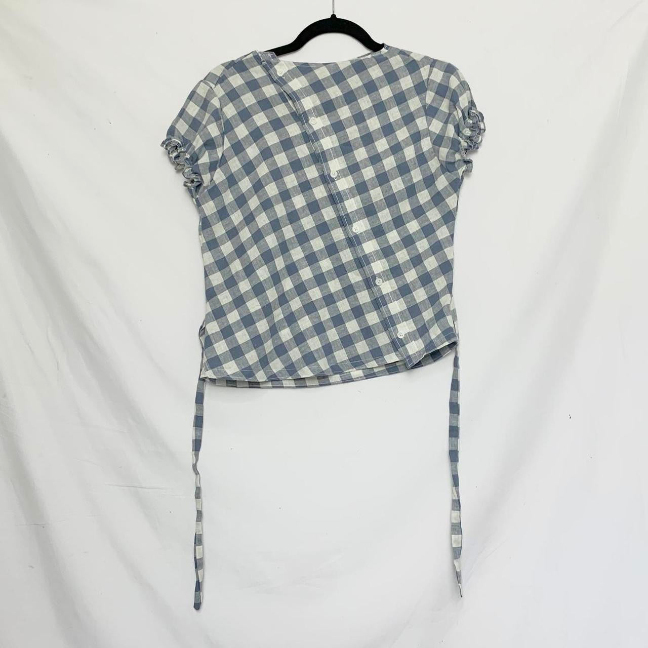 Checkered asymmetric shirt