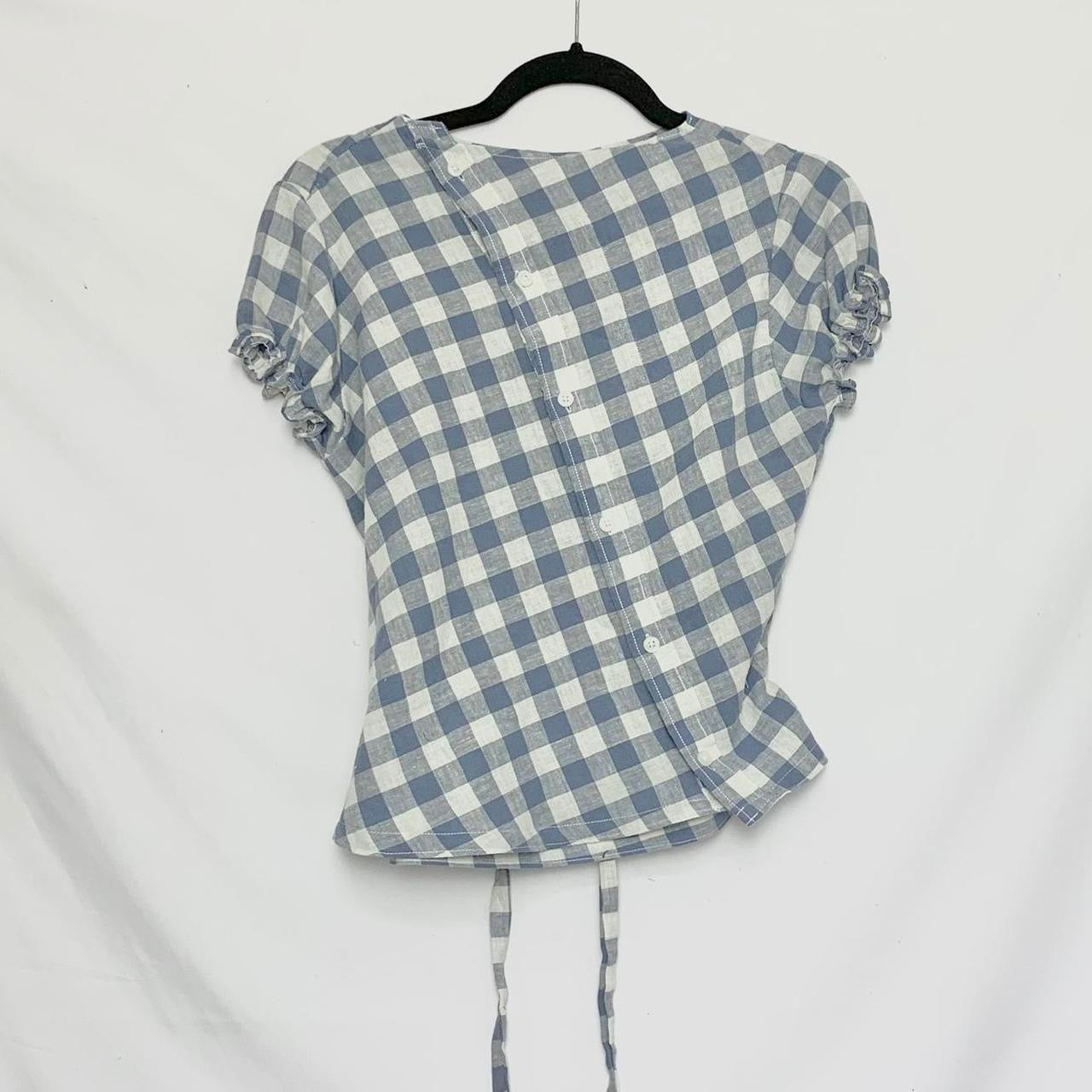 Checkered asymmetric shirt