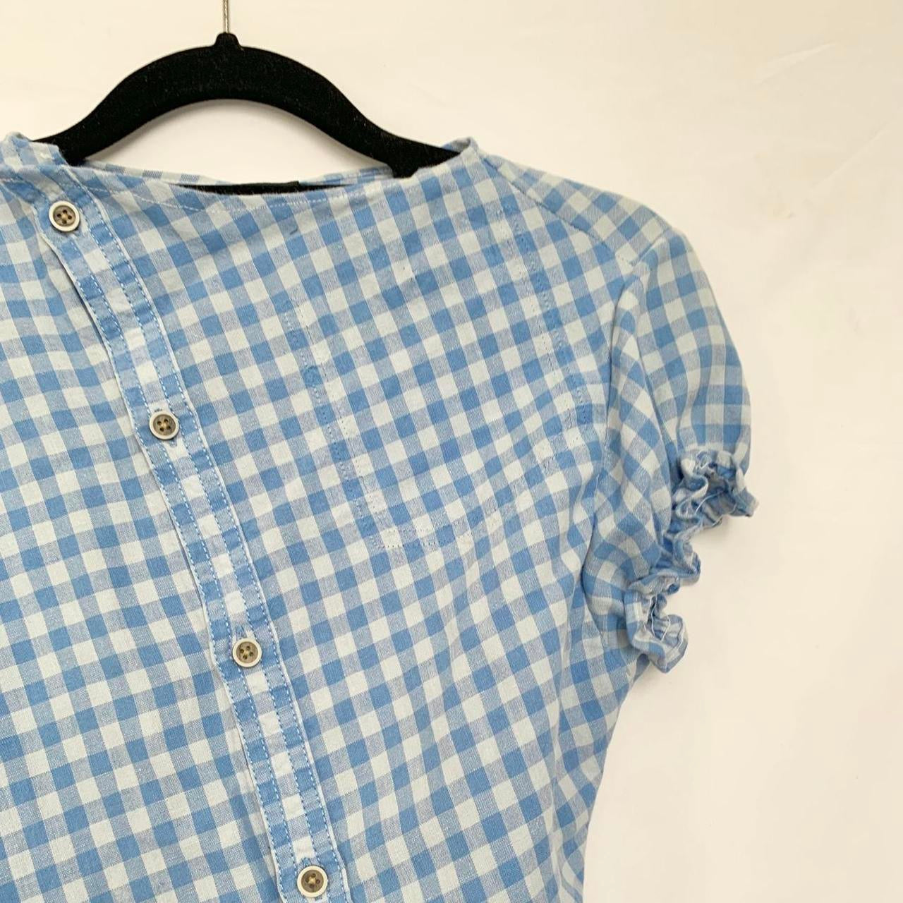 Plaid asymmetric shirt