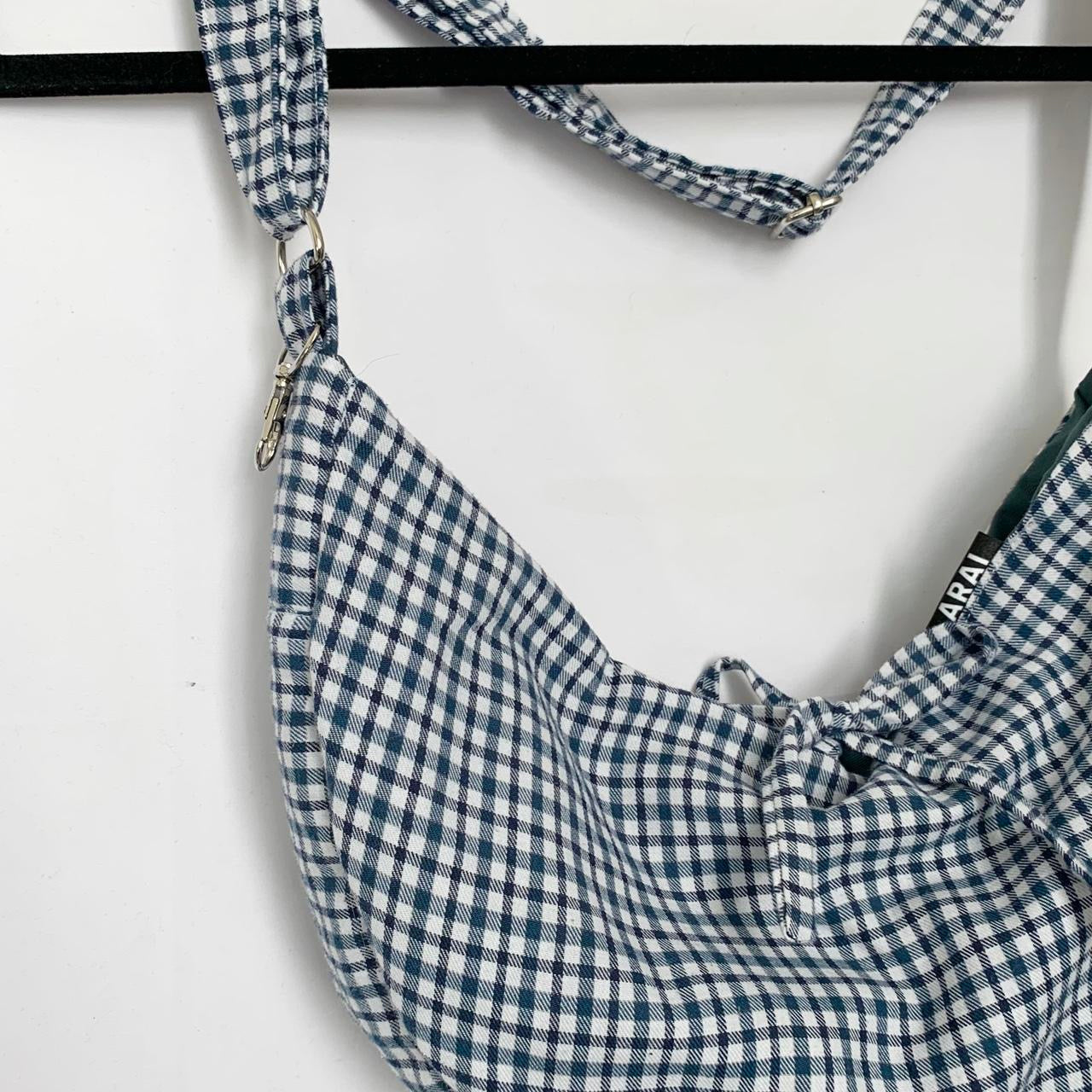 Plaid Crescent Bag