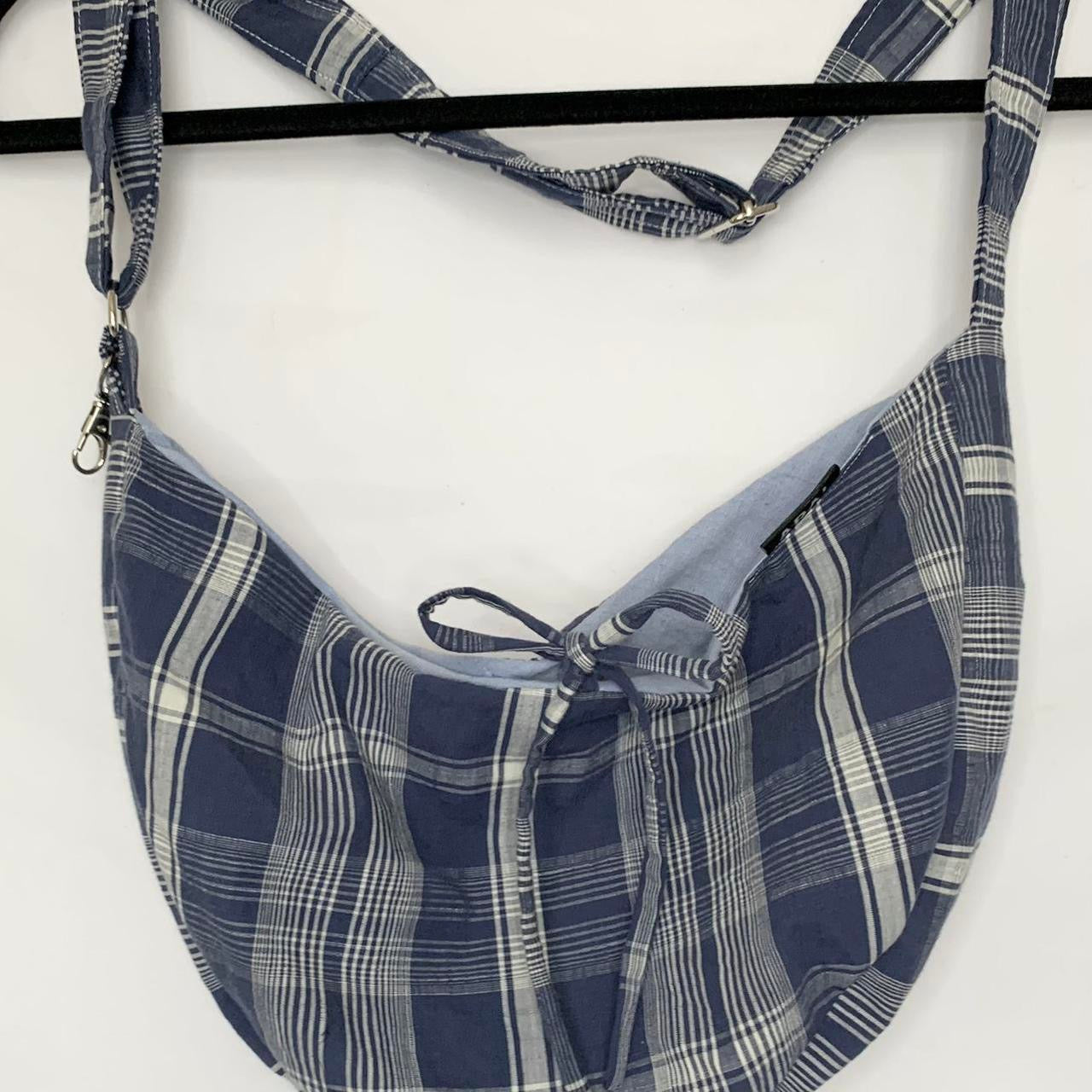 Plaid Crescent Bag