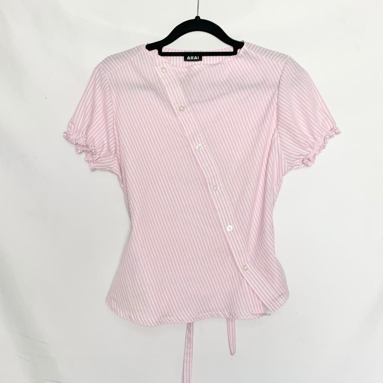 Striped asymmetric shirt