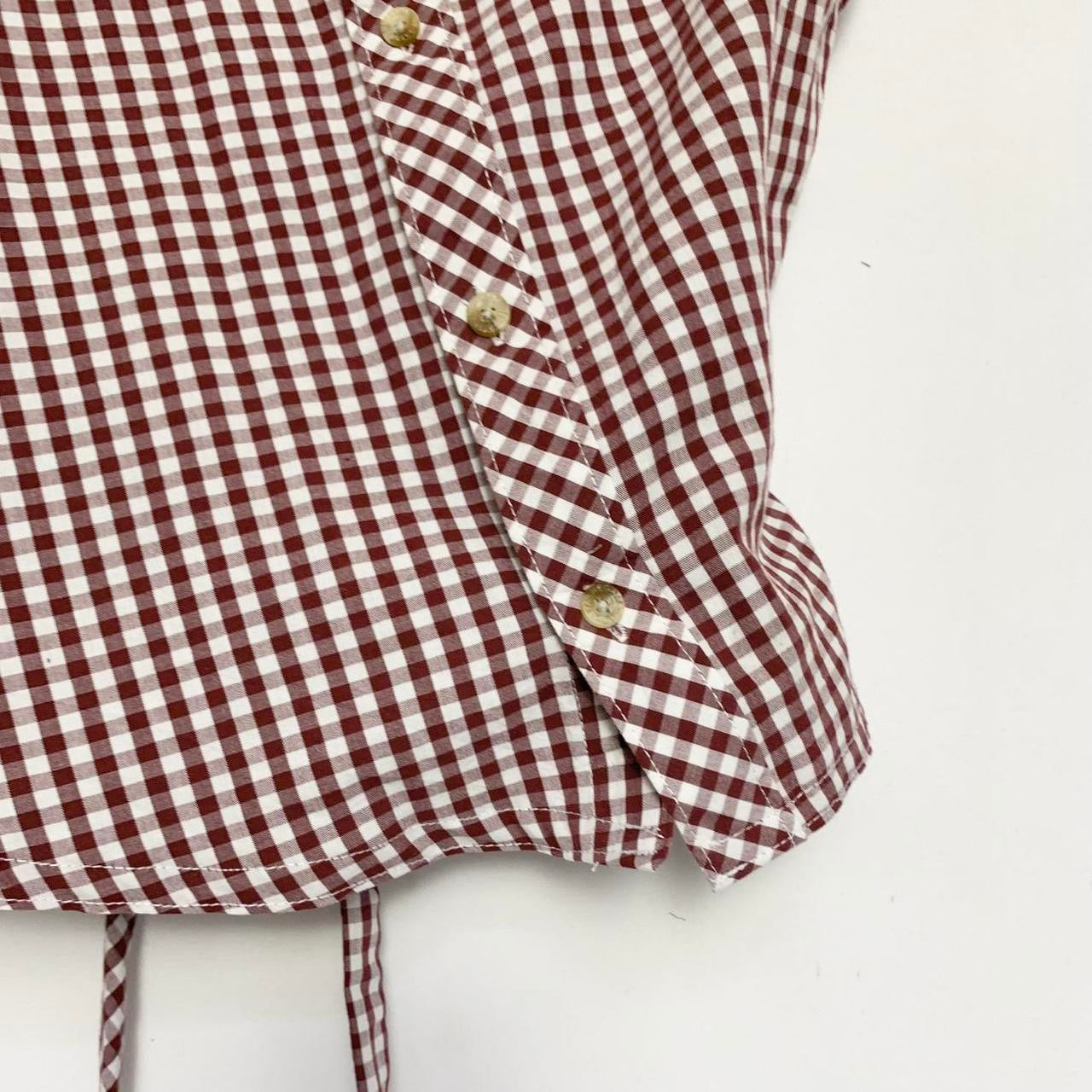 Plaid asymmetric shirt