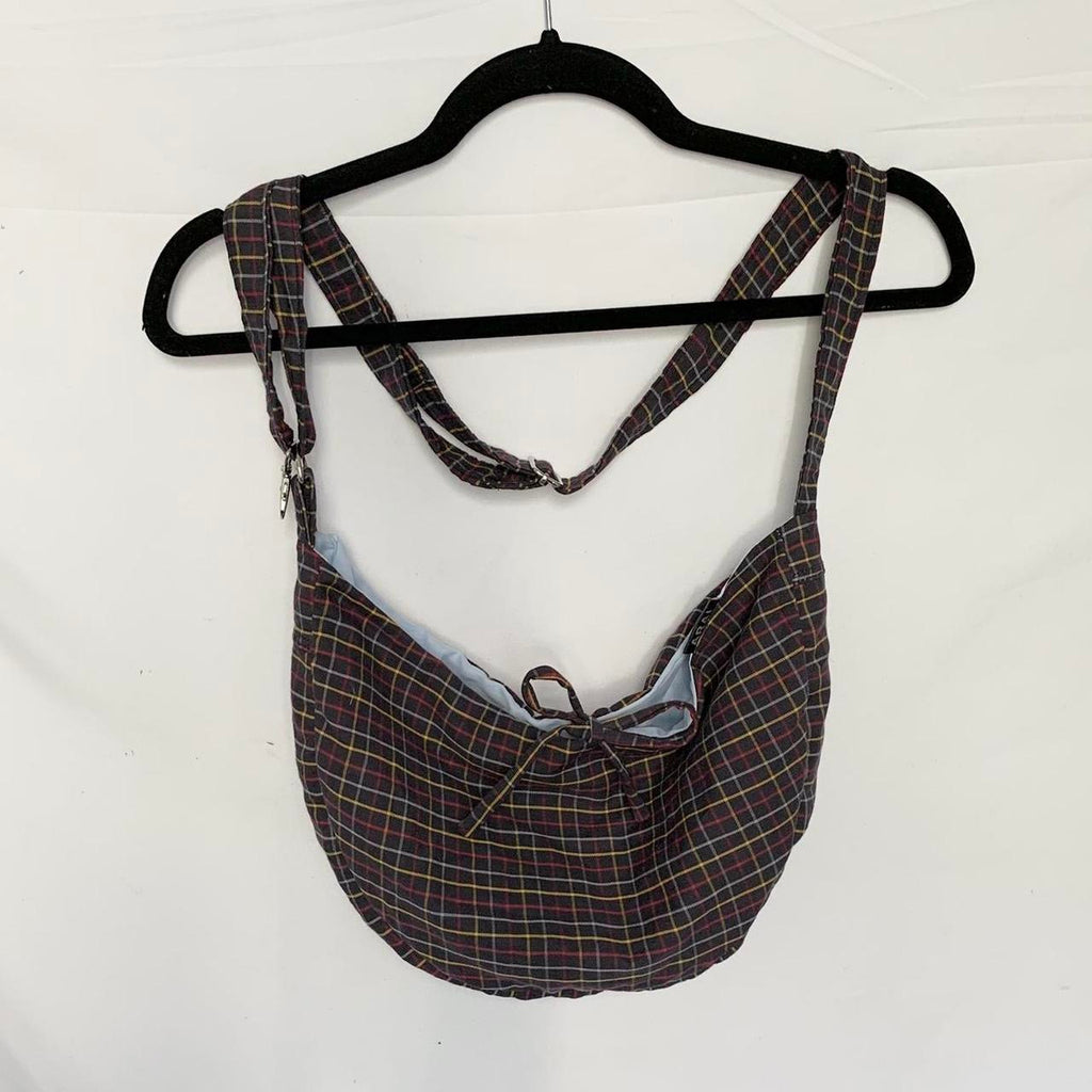 Checkered Crescent Bag
