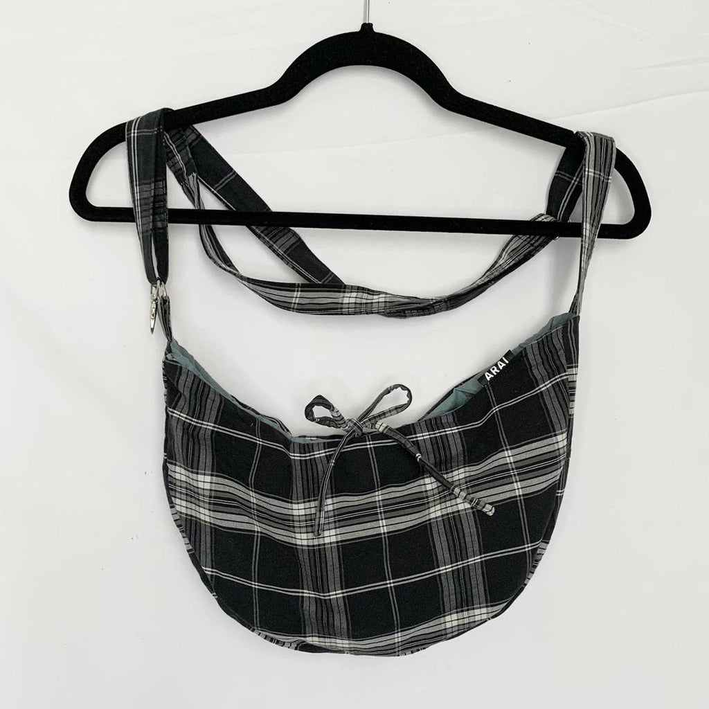 Plaid Crescent Bag