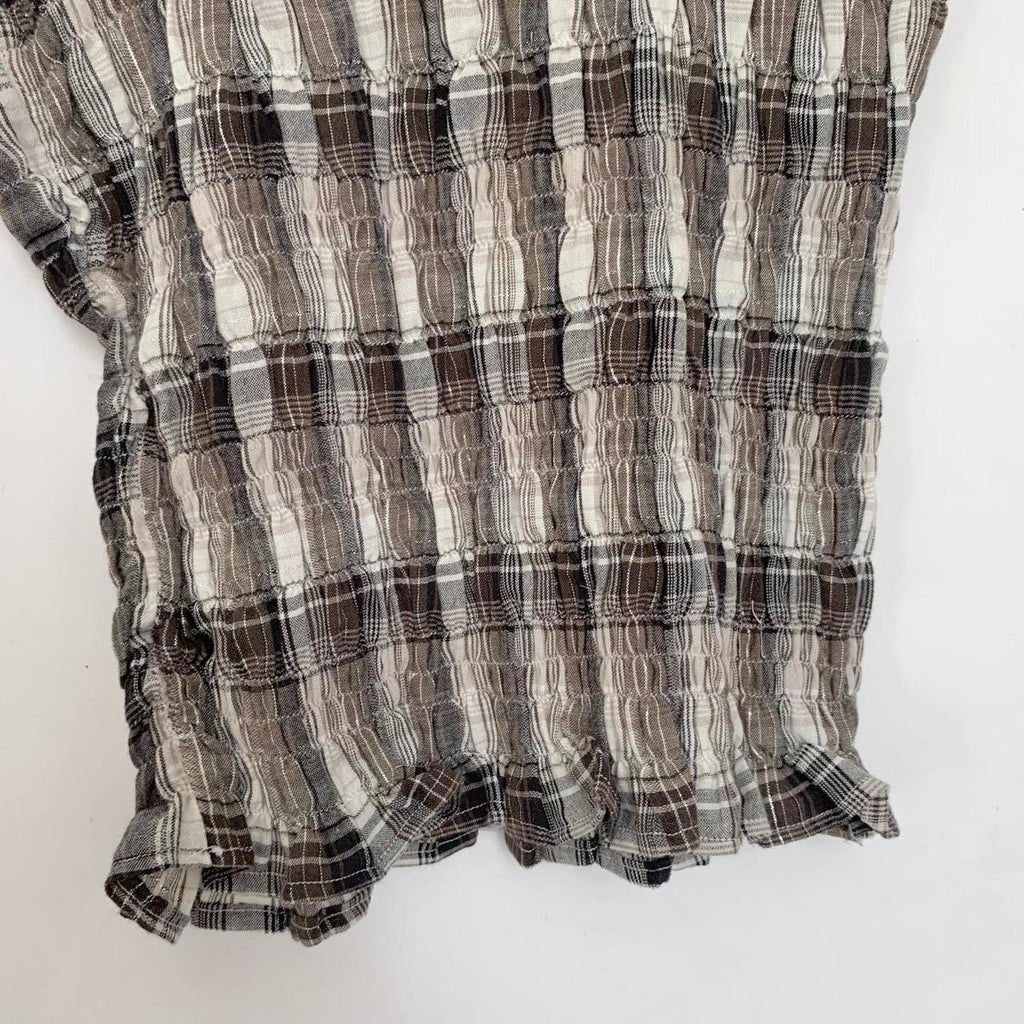 Plaid Ruched Cami Top