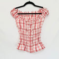 Plaid Milkmaid Top