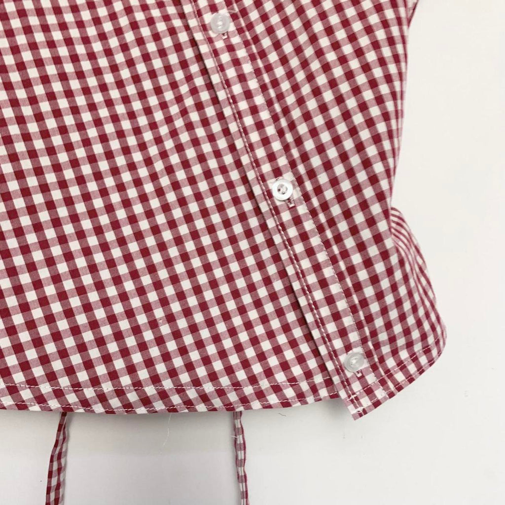 Gingham asymmetric shirt