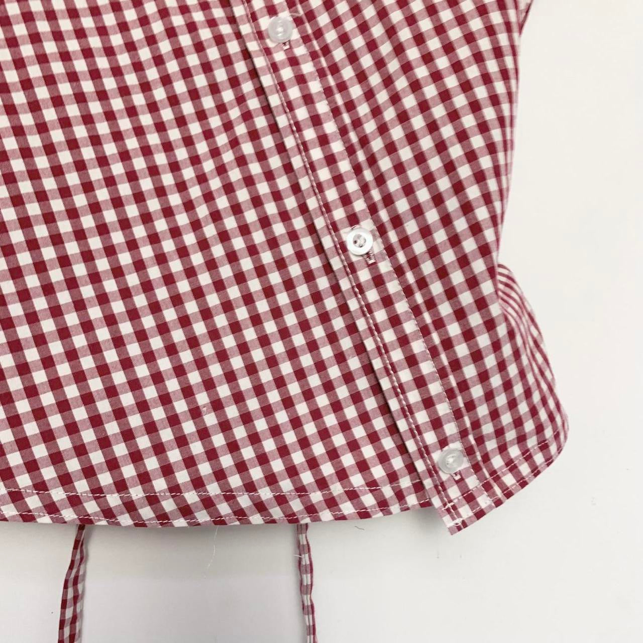 Gingham asymmetric shirt