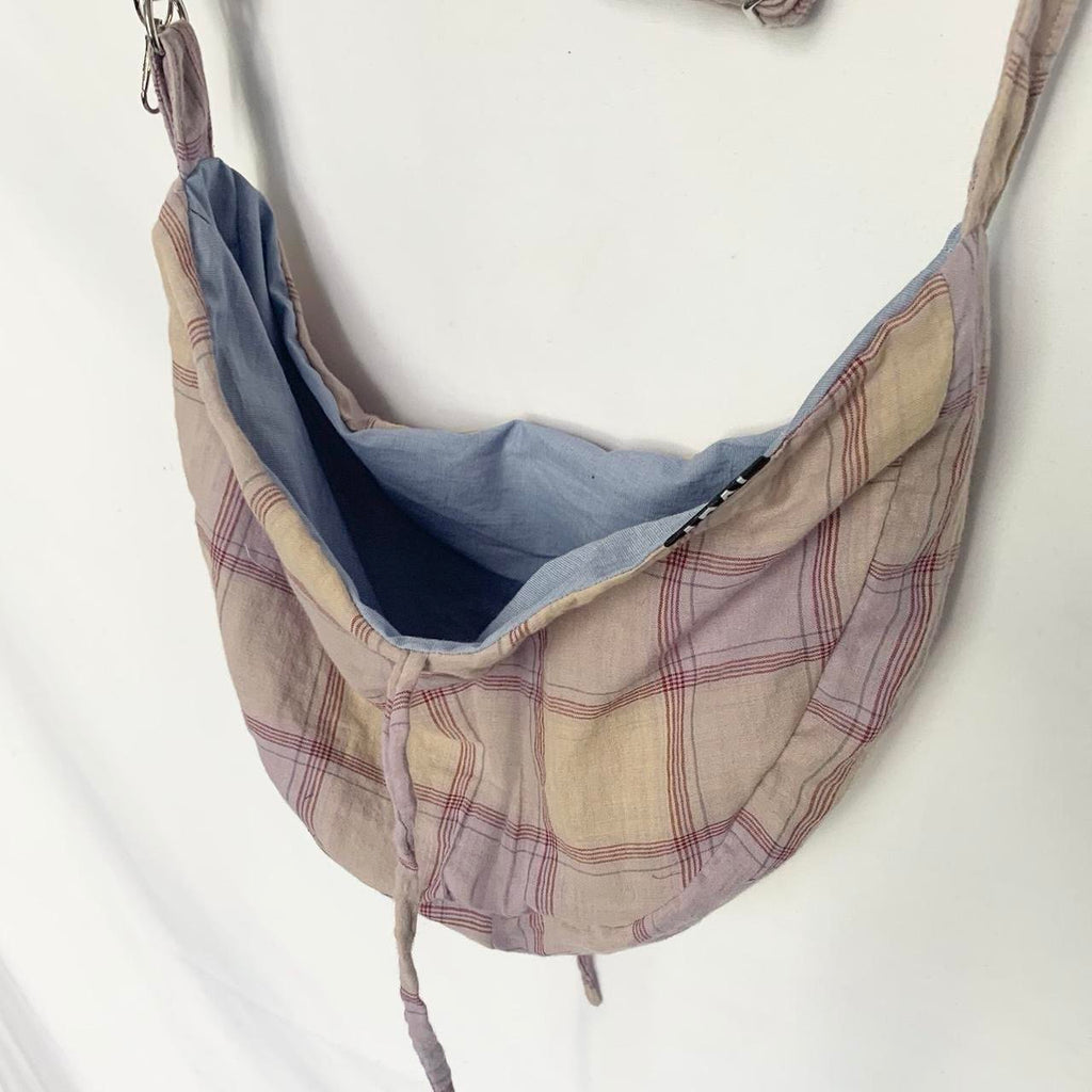 Checkered Crescent Bag