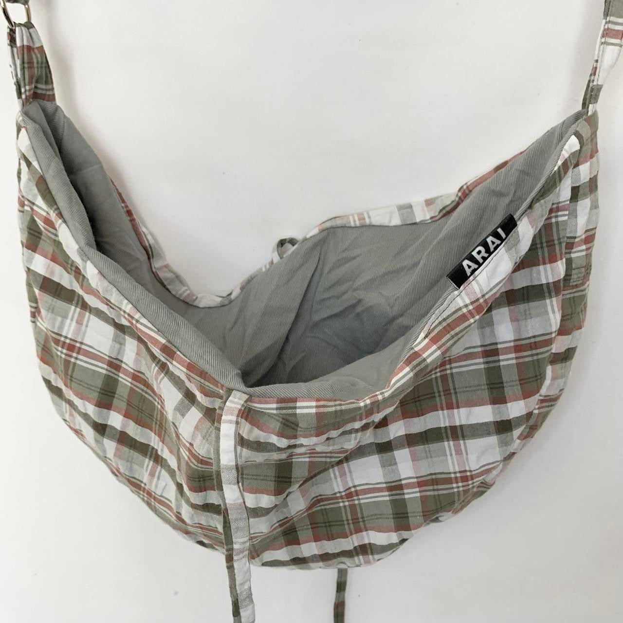 Plaid Crescent Bag