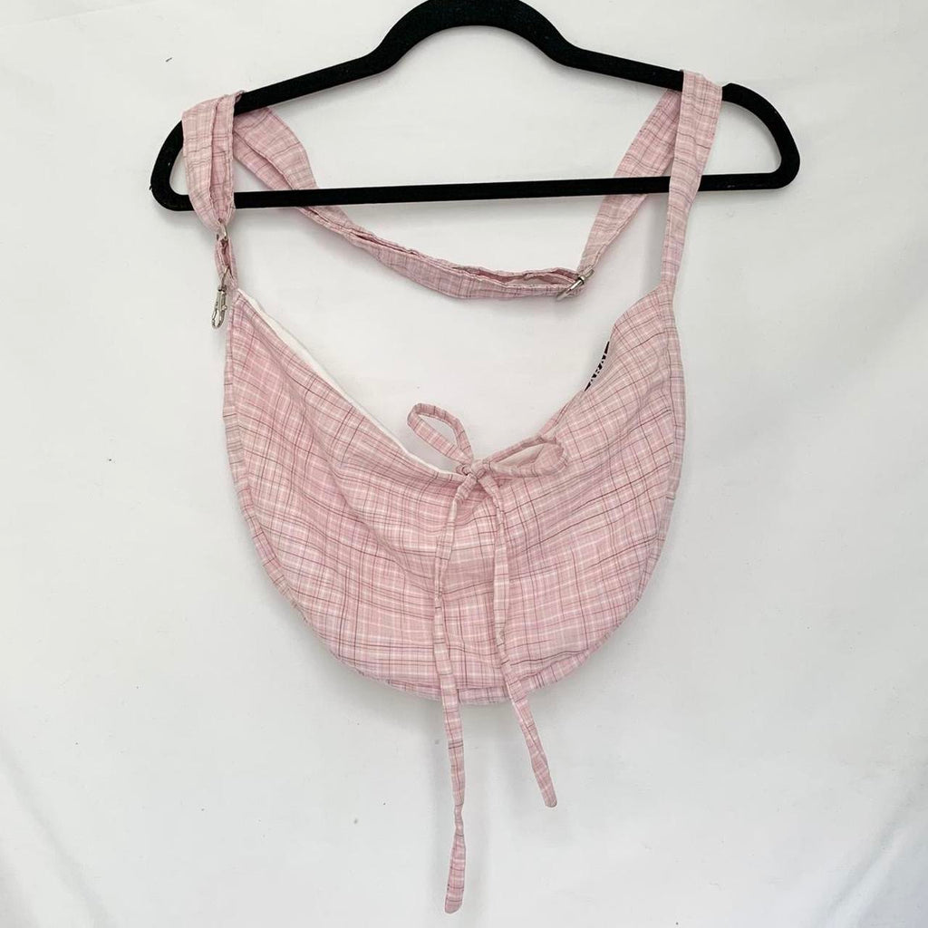 Checkered Crescent Bag