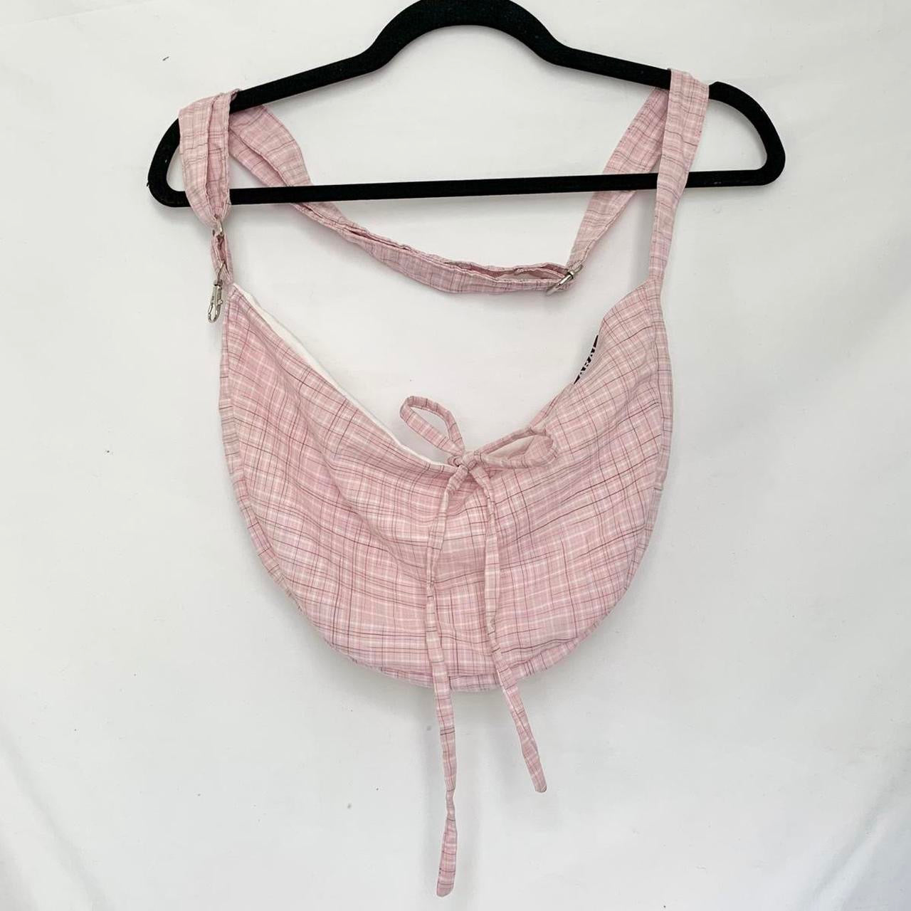 Checkered Crescent Bag