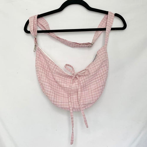 Checkered Crescent Bag