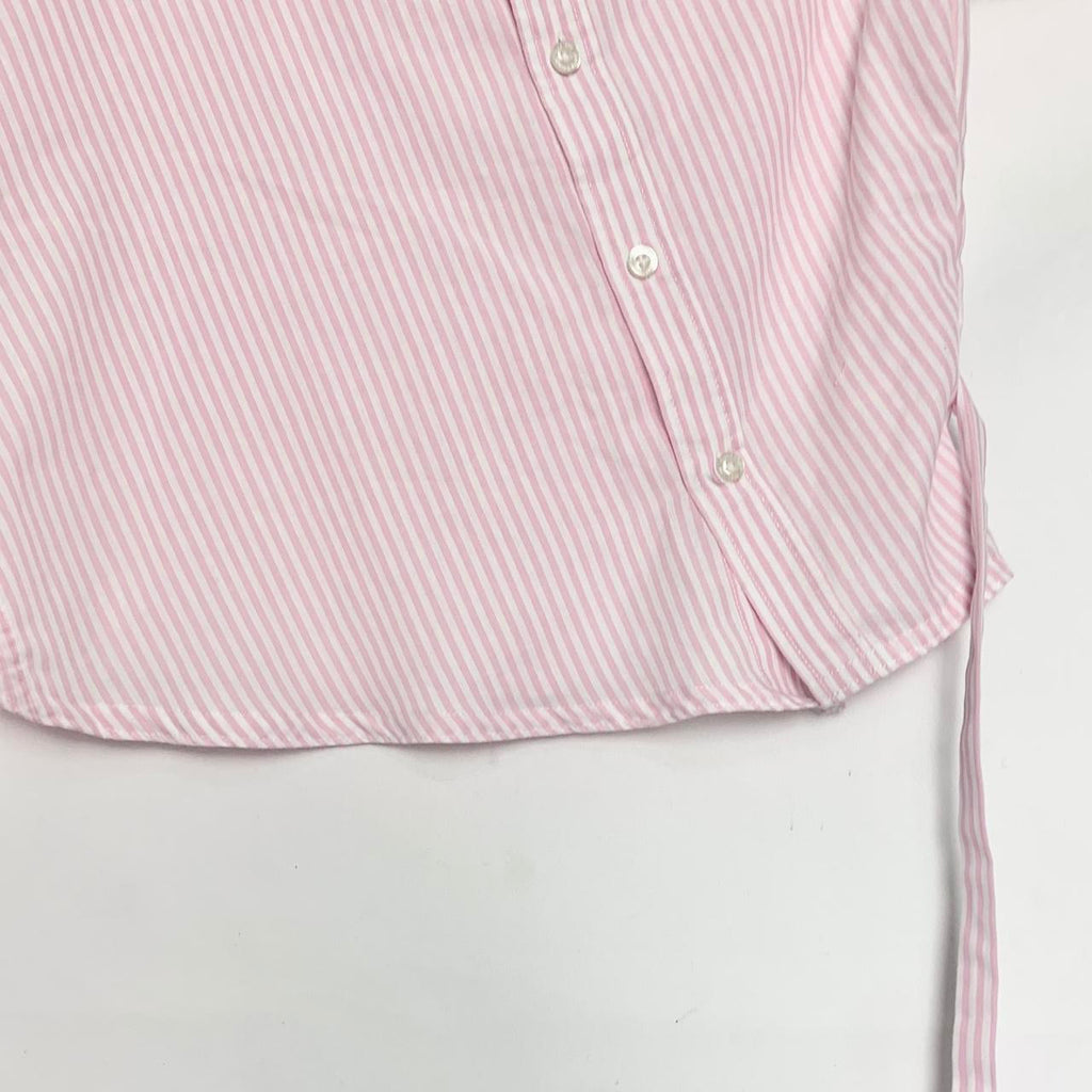Striped asymmetric shirt