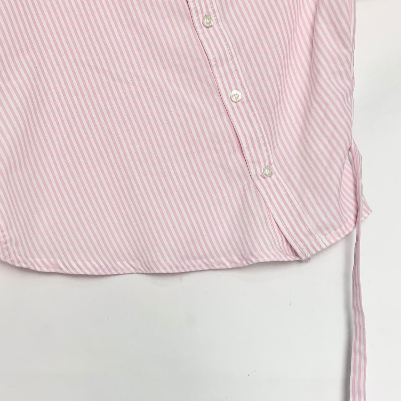 Striped asymmetric shirt