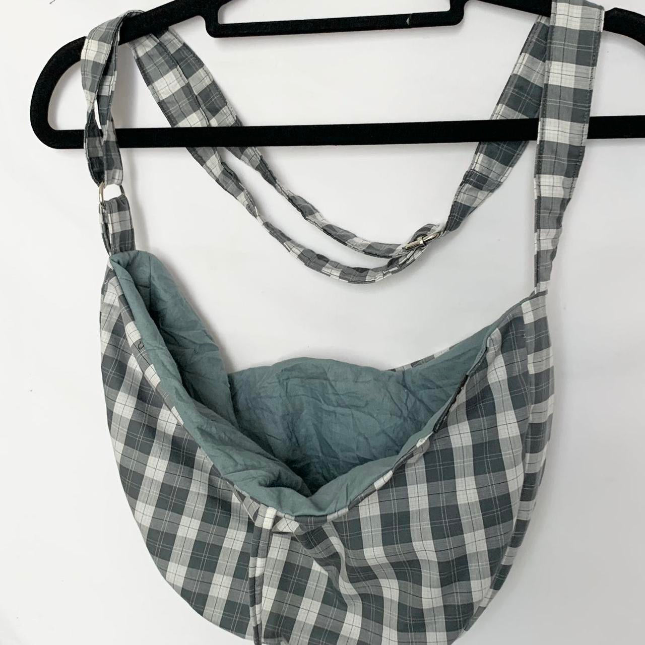 Checkered Crescent Bag