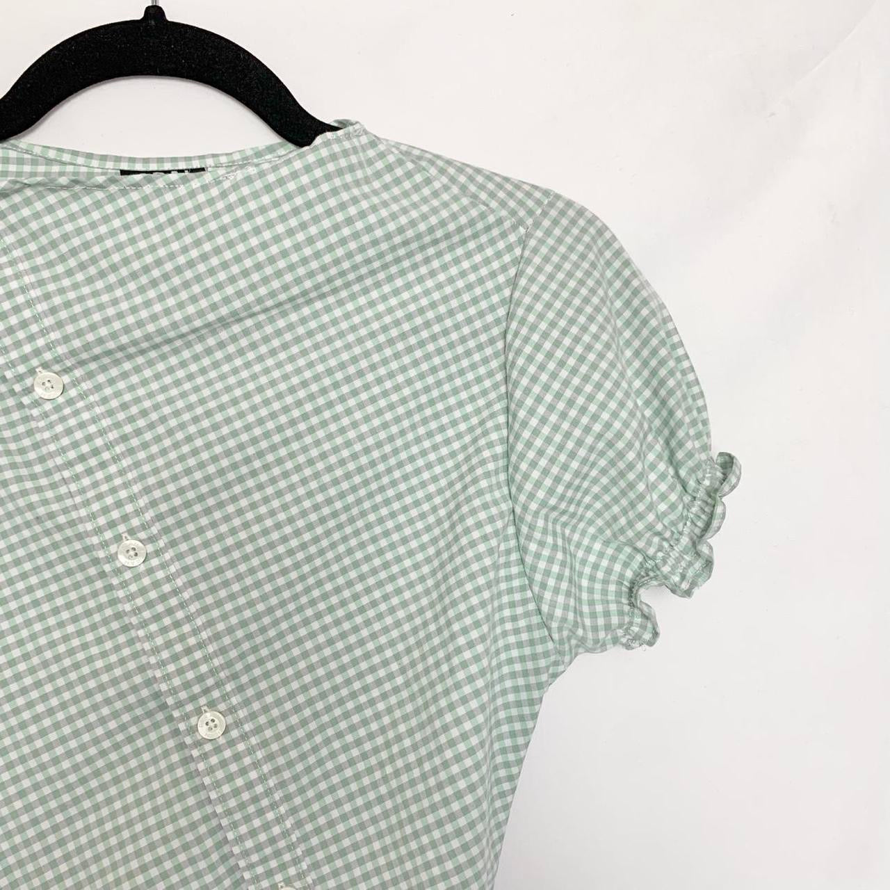 Plaid asymmetric shirt