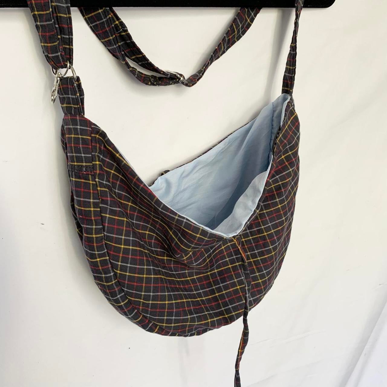 Checkered Crescent Bag